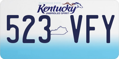 KY license plate 523VFY