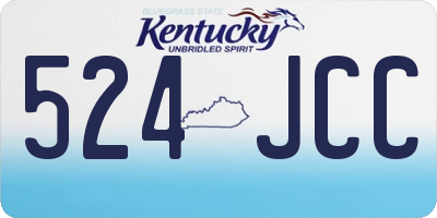 KY license plate 524JCC