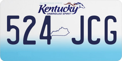 KY license plate 524JCG