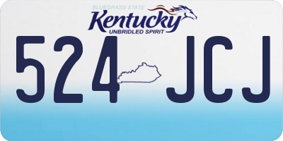 KY license plate 524JCJ