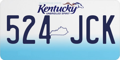 KY license plate 524JCK