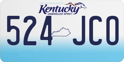 KY license plate 524JCO