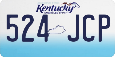 KY license plate 524JCP