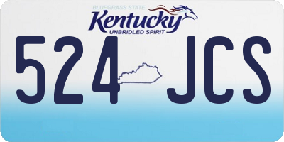 KY license plate 524JCS
