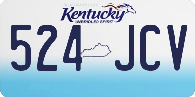 KY license plate 524JCV