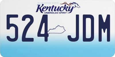 KY license plate 524JDM