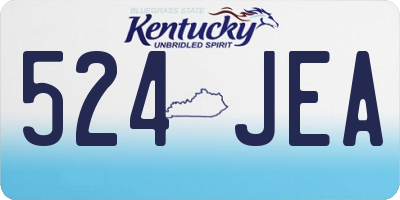 KY license plate 524JEA