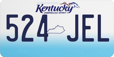 KY license plate 524JEL