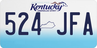 KY license plate 524JFA