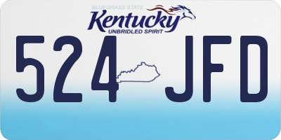 KY license plate 524JFD