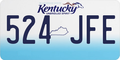 KY license plate 524JFE