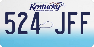 KY license plate 524JFF