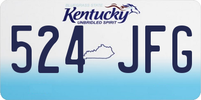 KY license plate 524JFG
