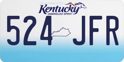 KY license plate 524JFR