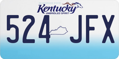 KY license plate 524JFX