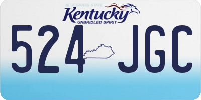 KY license plate 524JGC
