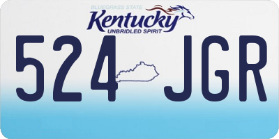 KY license plate 524JGR
