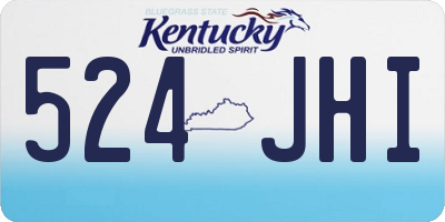 KY license plate 524JHI