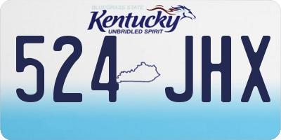 KY license plate 524JHX