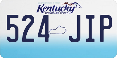 KY license plate 524JIP