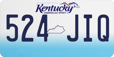 KY license plate 524JIQ