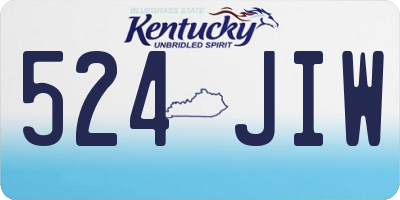 KY license plate 524JIW