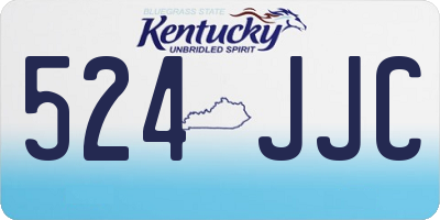 KY license plate 524JJC