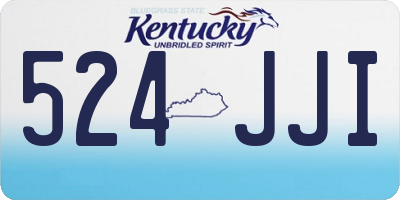 KY license plate 524JJI