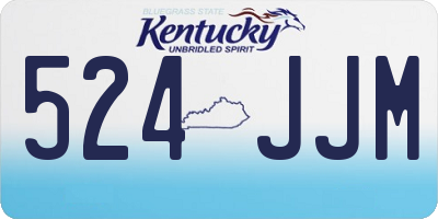 KY license plate 524JJM