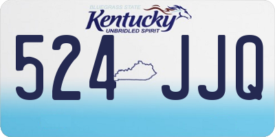 KY license plate 524JJQ