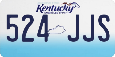 KY license plate 524JJS