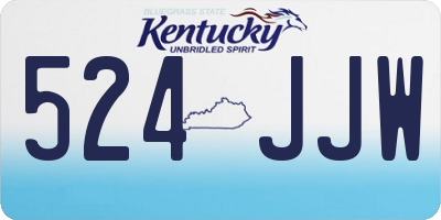 KY license plate 524JJW