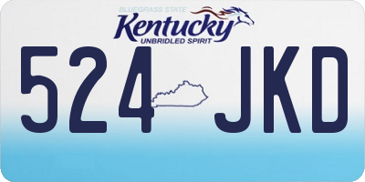 KY license plate 524JKD