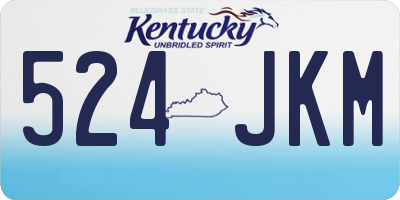 KY license plate 524JKM