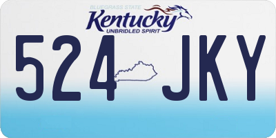 KY license plate 524JKY