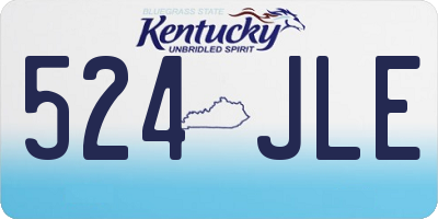 KY license plate 524JLE