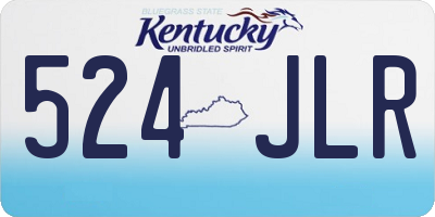 KY license plate 524JLR