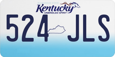 KY license plate 524JLS