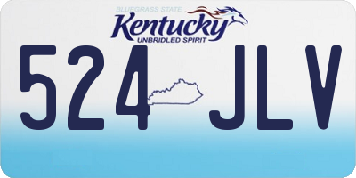 KY license plate 524JLV
