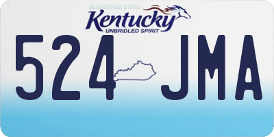 KY license plate 524JMA