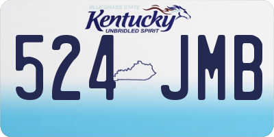 KY license plate 524JMB