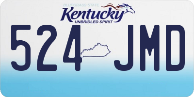 KY license plate 524JMD