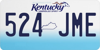 KY license plate 524JME