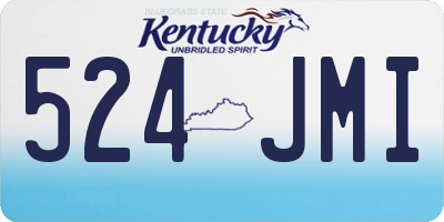 KY license plate 524JMI