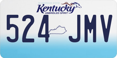 KY license plate 524JMV
