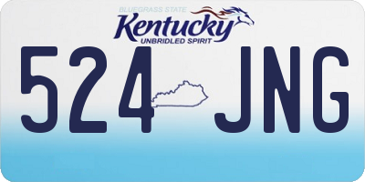 KY license plate 524JNG