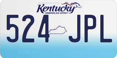 KY license plate 524JPL