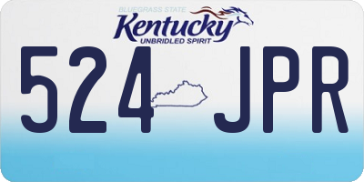KY license plate 524JPR