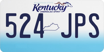 KY license plate 524JPS