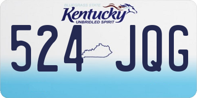 KY license plate 524JQG